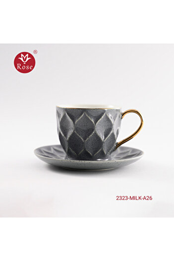 Rose CR-2323-12-Piece Porcelain Cup Set