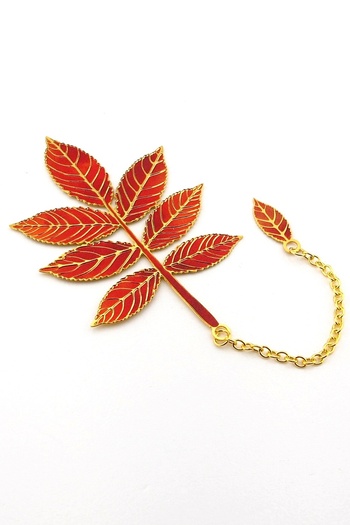 Solfera Autumn Tree Leaves Bookmark Metal Bookmark with Chain (Ay016)