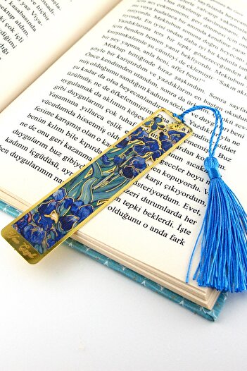Solfera Vincent Van Gogh Painting the Irises Flowers Picture Metal Bookmark Book Mark