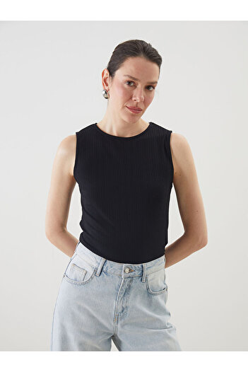 LC Waikiki Timeless Recommendations from Timeless Store |   Crew Neck Textured Women's Tank Top