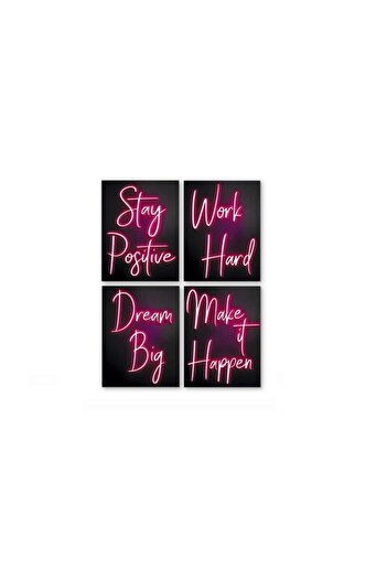 Vision A set of 4 pieces of canvas paintings stretched on a wooden frame,ready to hang,25*35 cm for each