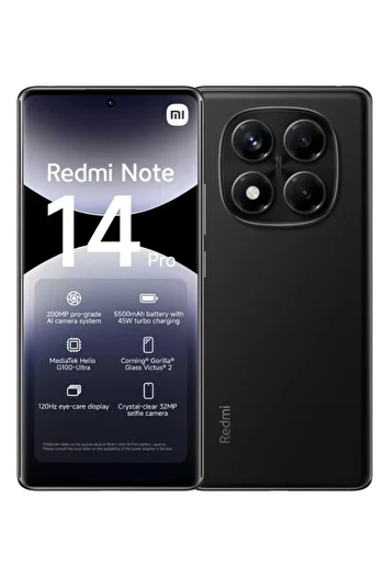 Xiaomi Telefon Mobil Xiaomi Redmi Note 14 Pro 4G, AMOLED 6.67", 8GB RAM, 256GB, Triple Camera, Black