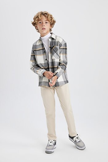 DeFacto Boy's Navy Blue Gabardine School Pants T8850A623Au