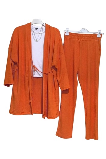 fh fashionhere Women's Hijab Seersucker Fabric Tie Kimono Suit Standard Size (Size 38/42)