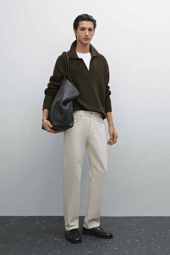 Massimo Dutti Pamuklu tapered fit jean