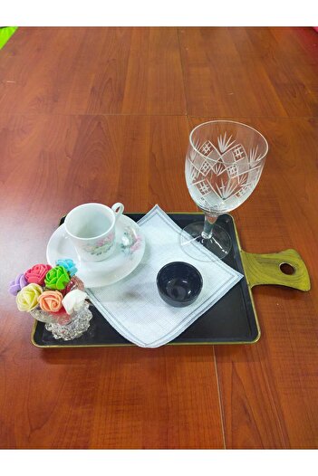NAKIŞ ATÖLYESİ 6 PIECES NESTED SQUARE SILVER ETAMI SILVER ETAMI EMBROIDERABLE LINEN LINEN FABRIC COFFEE SO COCKTAIL PRESENTATION NAPKIN