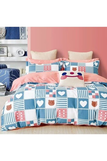 Pucioasa 100% cotton percale bed linen, 6 pieces, Pucioasa, Squares