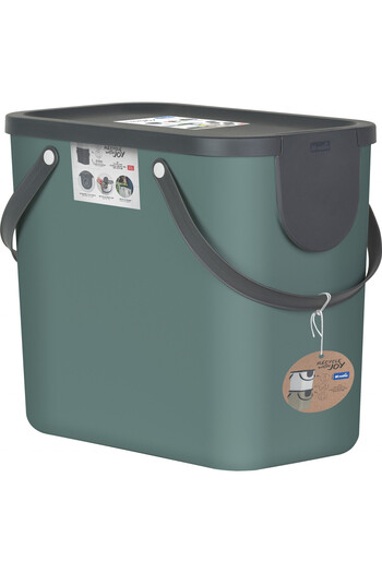 Rotho Selective waste bin 25L, green, Albula