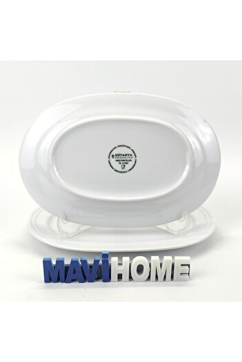 MAViHOME 22 X 15 cm Oval Porcelain White Boat Plate 2 Liters