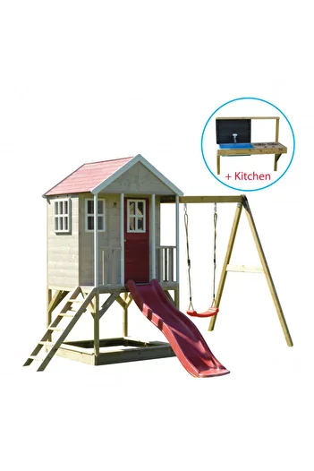 Wendi Toys Nordic Adventure House με σκάμμα, τσουλήθρα, κούνια, κουζίνα, Wendi Toys