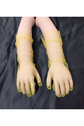 es moda shop Baby Bella Female Child Long Gauze Gloves Yellow