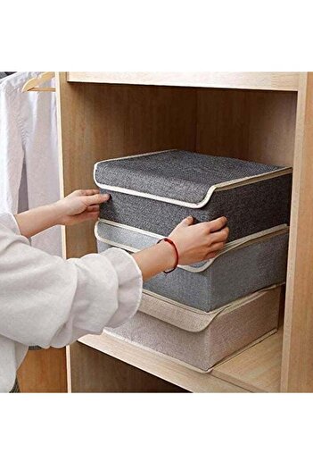 COOYA Multi-functional Clothes Organiser with Lid That Fits into a Drawer, Suitable for Clothes Underwear