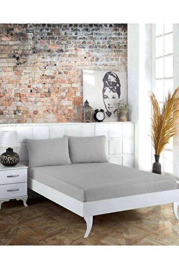 NİVEMESHOME Nivemeshome 160*200 Gray Elastic Sheet Set