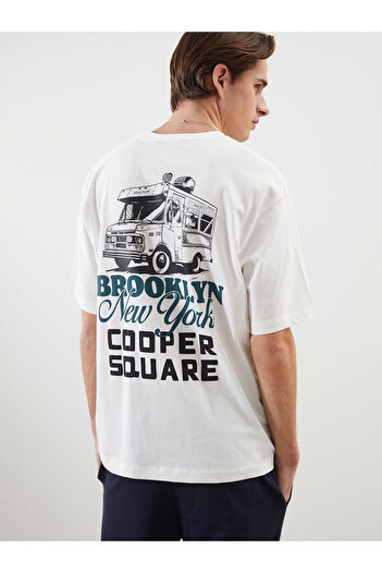 LC Waikiki Crew Neck Short Sleeve Printed Combed Cotton Men's T-Shirt
