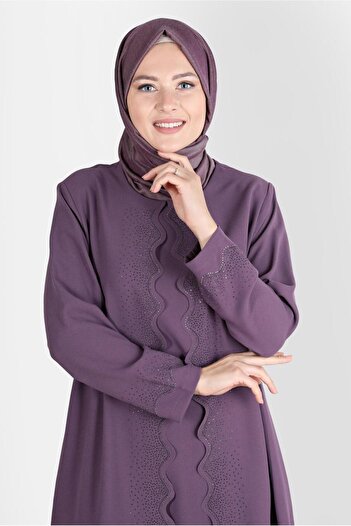 Alvina Crepe Double Pants.Stone Detailed - Set 20242