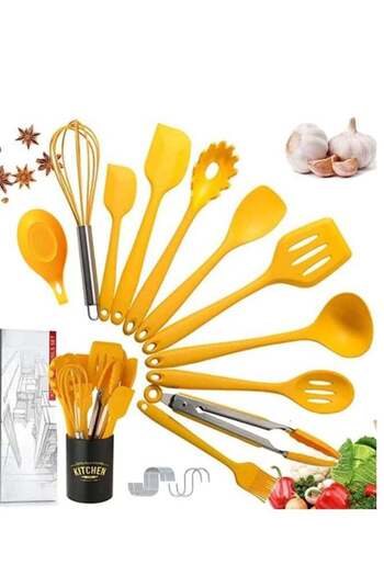 COOYA 13 Piece Silicone Kitchen Cooking Tools, Safe, Non-Toxic, High Temperature Resistant, Good Cleaning