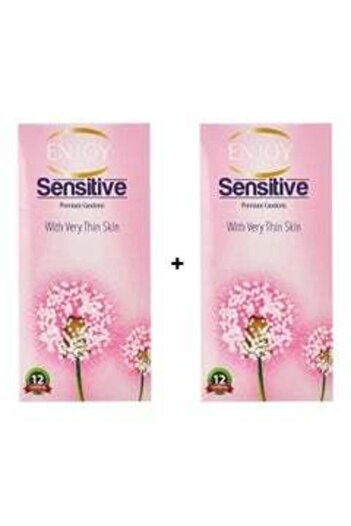 Enjoy Enjoy Sensitive Condoms 2 Pack - 12 Pieces Each