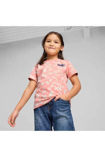 Puma Sandy Adventures Aop Kids Pink T-Shirt