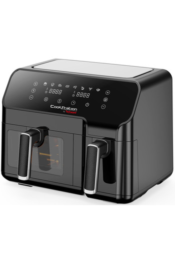 Techwood Διπλή φριτέζα θερμού αέρα CookStation από την Techwood CS-927, 5,5L + 3,3L, 2700W, 9 προγράμματα, 80 - 200°C