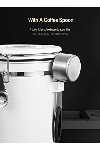 COOYA 304 Stainless Steel 1.2l Sealed Canister, Can Store Tea, Dried Fruit and Other Food, Kitchen Use