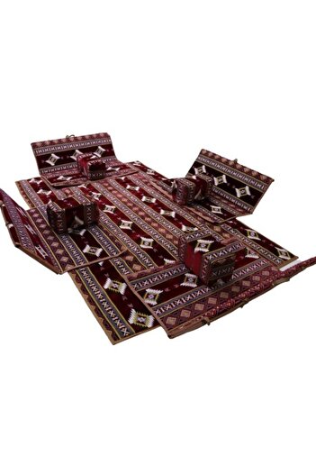 smart home Heritage Floor Seating Set 9 Pieces Suitable for Travel, Camping and Garden, Camping Floor Mat Set