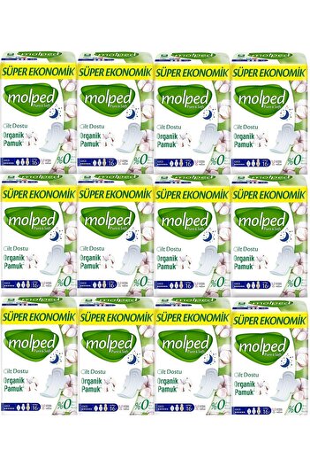 Molped Pure&soft Sanitary Pad Super Economical Night 16 Pieces 12 Pieces