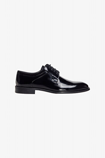 ALTINYILDIZ CLASSICS Men's Black 100% Patent Leather Comfortable Sole Classic Shoes