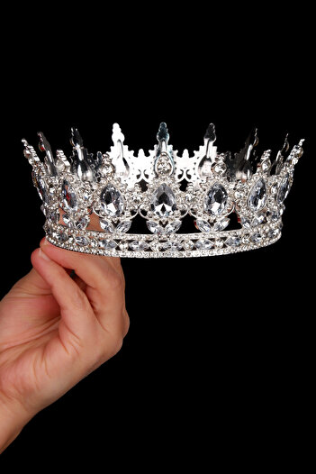Hayalperest boncuk Full Lap Round Princess Crown Royal Crown Cake and Bun Crown