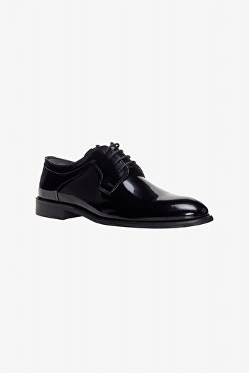 ALTINYILDIZ CLASSICS Men's Black 100% Patent Leather Comfortable Sole Classic Shoes