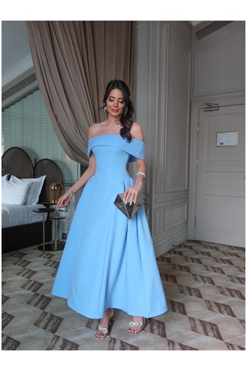 ESRAHELVACI rochie midi cu guler madonna