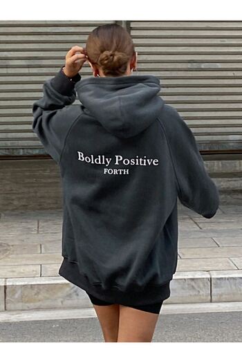 DUBU BUTİK Unisex Smoked Oversize Cardigan - Printed