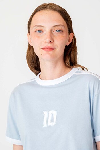 Socrates Tricou Argentina 10 Lightweight Crop - Albastru deschis