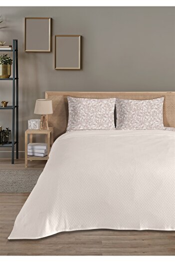 Evim طقم بيكيه فردي دوريا وردي 100% قطن 160 × 230 سم