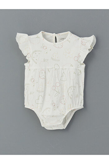 LC Waikiki Printed Baby Girl Snap Bodysuit