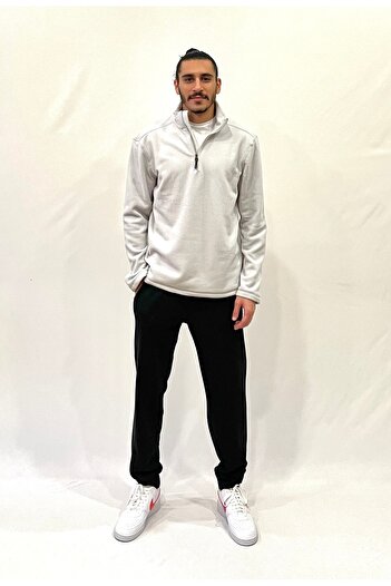 Superlife Süperlife Men's Comfortable Fit Softech Fleece Half Zip Sweatshirt Spr24Pw20
