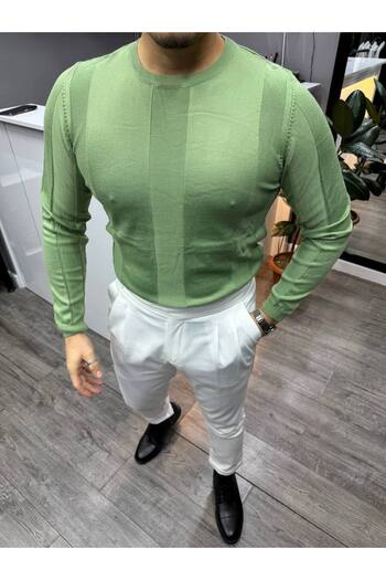 BYATA MENS STYLE Men's Crew Neck Sweater