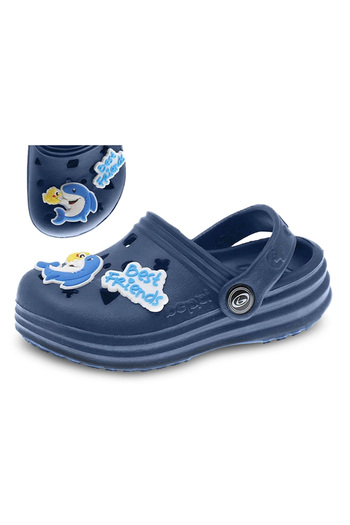 Beppi Shark Figured Non-Slip Sole Sabo Summer Beach Casual Boy's Slippers