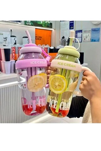 Kitchen Beauty Ice Bottle - Pipetli Matara Lüks Matara Suluk Detoks Suluğu