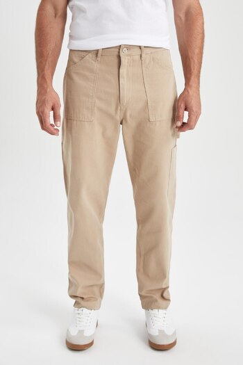 DeFacto Straight Cut Regular Waist Tube Leg Basic Pants - Pocket B2156Ax23Au