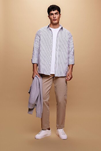 DeFacto Straight Cut Regular Waist Tube Leg Basic Pants - Pocket B2156Ax23Au