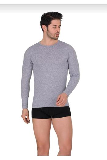 Berrak 1025 Men's Elastane Long Sleeve Crew Neck T-Shirt 6 Pieces