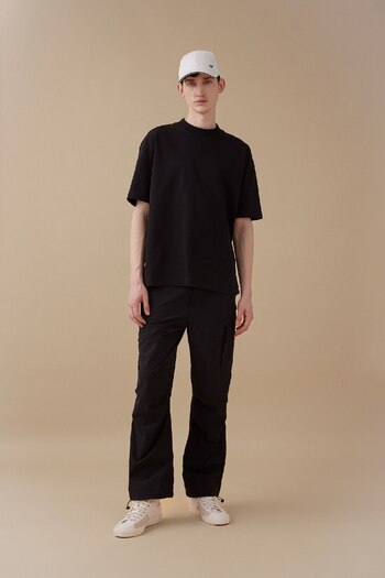 DeFacto Oversize Wide Fit Crew Neck Basic μονόχρωμο κοντομάνικο μπλουζάκι B4933AX24SP