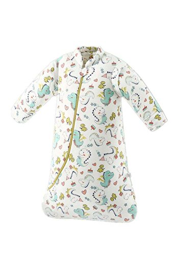 Generic Comfortable Pure Cotton Baby Swaddle Wrapping With Zipper Blocking And Detachable Sleeve