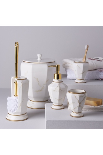 Linens White 3 Pcs Aldonsa Bathroom Set