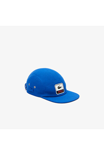 Lacoste X Netflix Erkek Baskılı Mavi Şapka