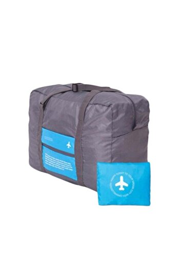 Generic Foldable Travel Duffel Bag Blue/Black