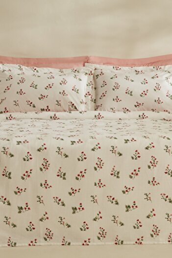 Karaca Home Cotton Single Silvie Pike Set Red Color