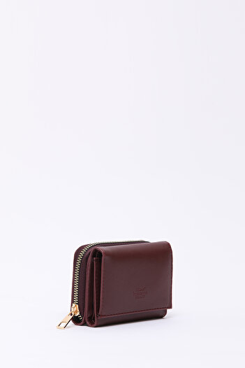 SHAKA Claret Red Shk177 Faux Leather 8 Compartments, Card Holder, Paper and Coin Compartment Snap Wallet