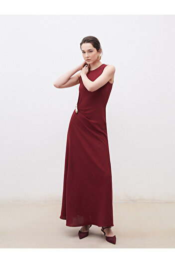 LC Waikiki Crew Neck Crepe Dress