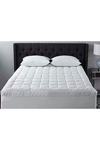 smart home King Size Soft Mattress Topper Microfiber White 180x200x5cm